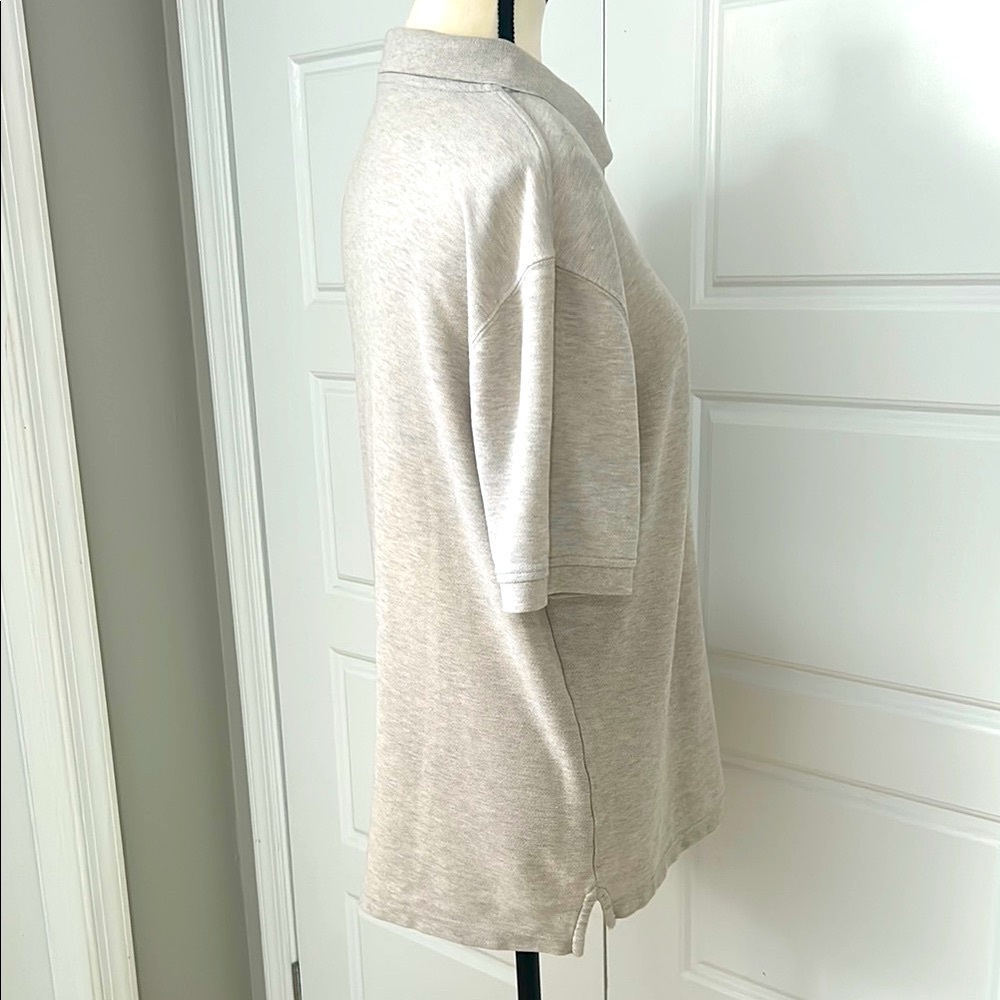 Saddlebred Perfect Polo Gray/Tan Classic Shirt Soft Knit Short Sleeve - Picture 5 of 10